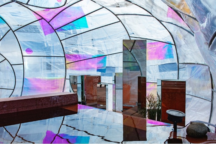 ‘Bubble house’ shines with modern art in Chengdu