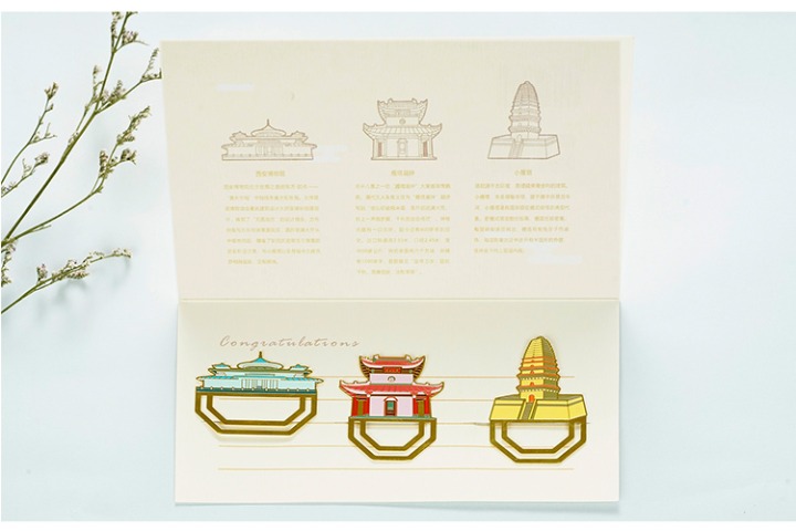 Xi’an Museum rolls out bookmarks of its typical buildings