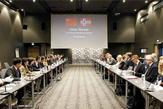 China, Norway to wrap up bilateral trade negotiations