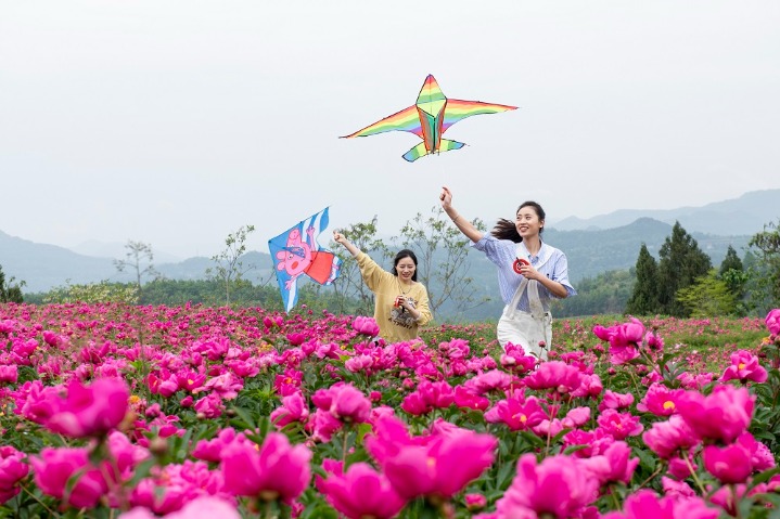 Floral sea adds to fantastic rural scenery in Sichuan