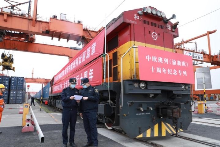 China-Europe freight train hub tops 1,000 global parcel containers