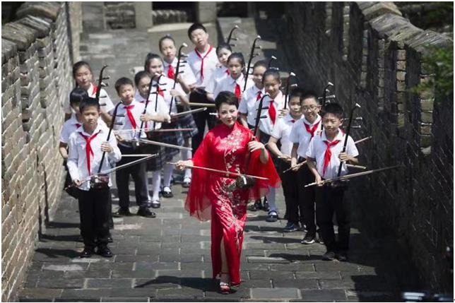 Erhu played for CPC's 100th on the Great Wall