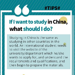If I want to study in China, what should I do?