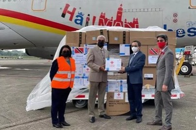 China-donated anti-pandemic supplies arrive in Trinidad and Tobago