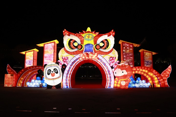 Lanterns celebrate upcoming Spring Festival, Winter Olympics