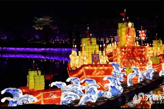 Lantern show dazzles visitors in Yantai