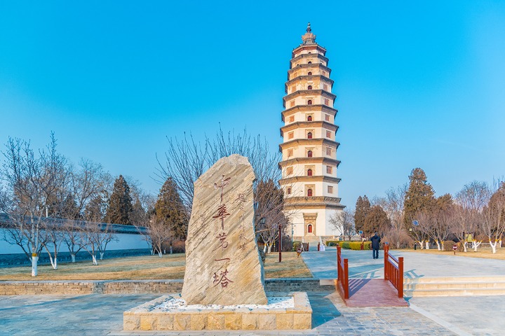 China’s tallest brick pagoda opens to public
