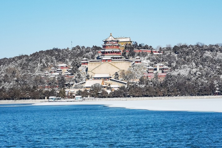 Summer Palace is one stunning scenery after snowfall