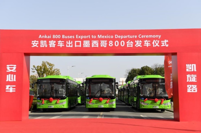 Chinese company delivers 800 natural gas buses to Mexico