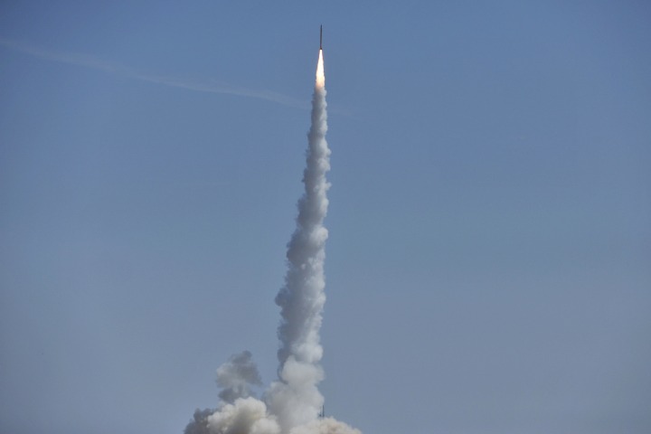 Carrier rocket preparing for its debut flight