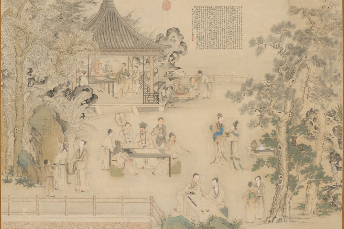 The Palace Museum collection portrays ancient literary gatherings