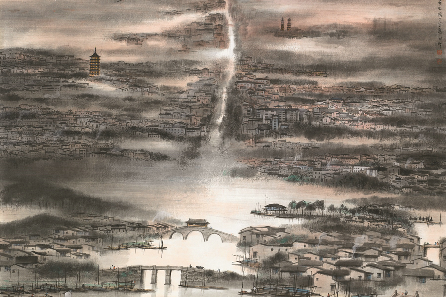 Attachment to Jiangnan at the heart of painter’s solo exhibition in Beijing