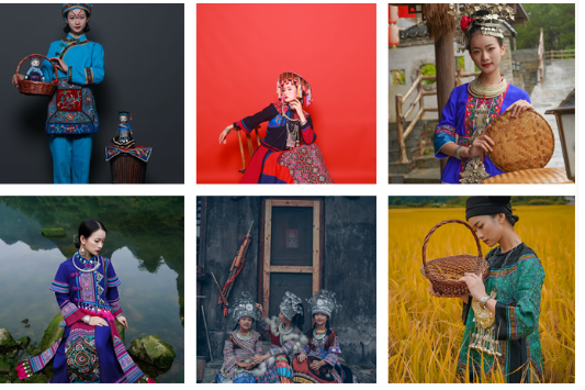 Girl wears 12 colorful indigenous costumes to promote diversity in Guangxi