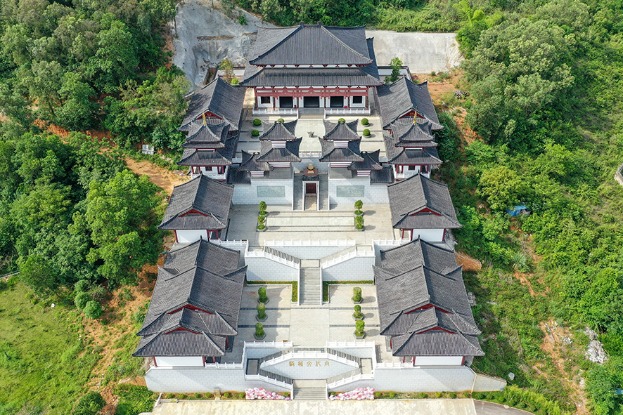 Luoyue Cultural Palace looks magnificent viewed from the top