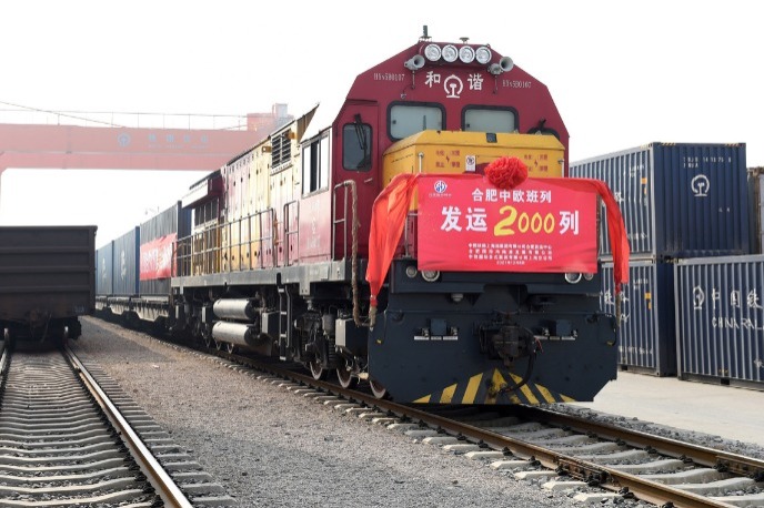Eastern Chinese city sees rise in China-Europe freight train trips