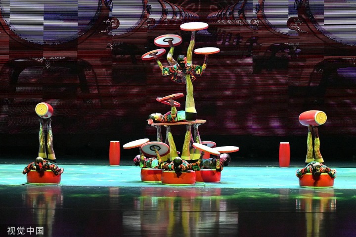 Jiangsu Acrobatics Troupe wows crowds with regular shows