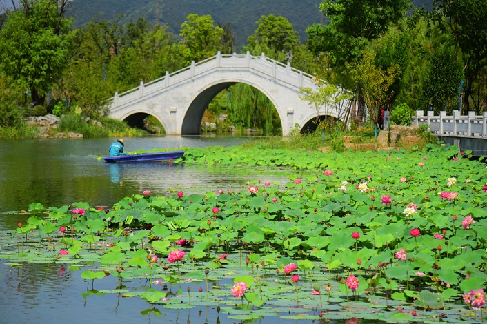 Hangzhou waterscape park features lovely vistas
