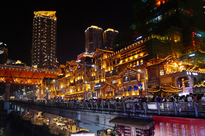 Top 10 cities in China by nighttime economic power