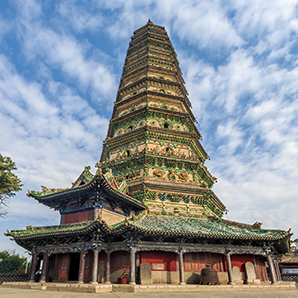Feihong Pagoda at the Guangsheng Temple, Hongtong county, Shanxi province