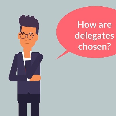 How are delegates elected?