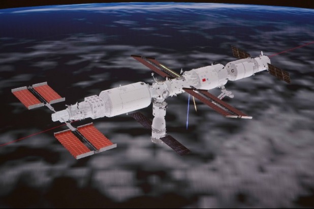 Tiangong space station marks key step in assembly