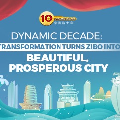 Dynamic decade: Transformation turns Zibo into beautiful, prosperous city