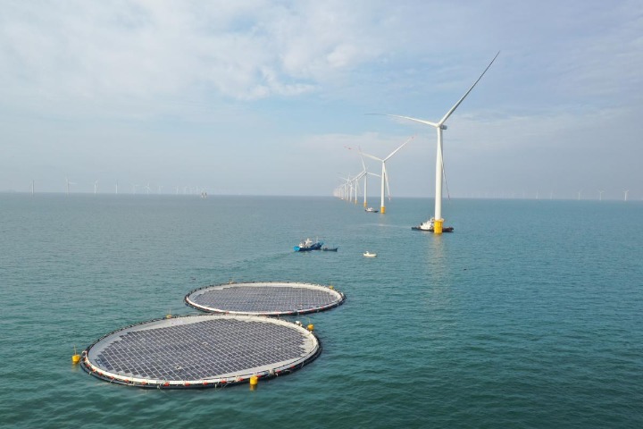 First floating hybrid wind-solar project underway