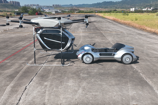 World's 1st smart split-type flying car starts demo operations