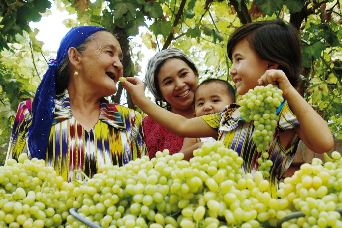 Grape farmers in Xinjiang earning more from tourism