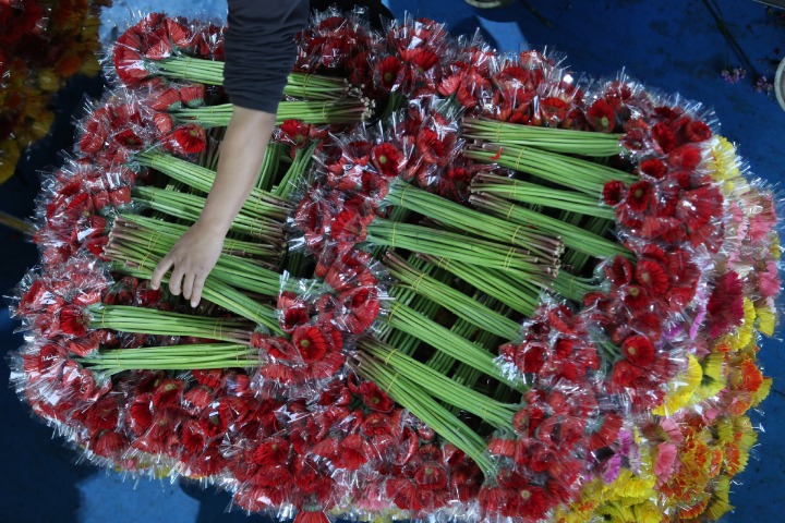Fresh flower market thriving in Yunnan