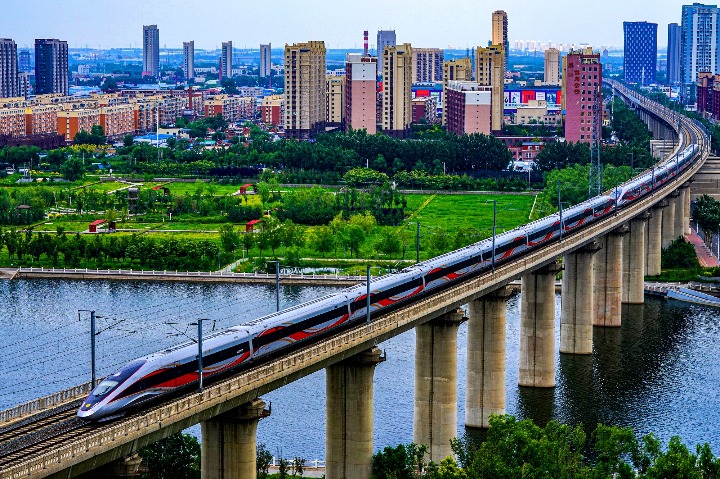 High-speed rail line in Jilin photographed daily