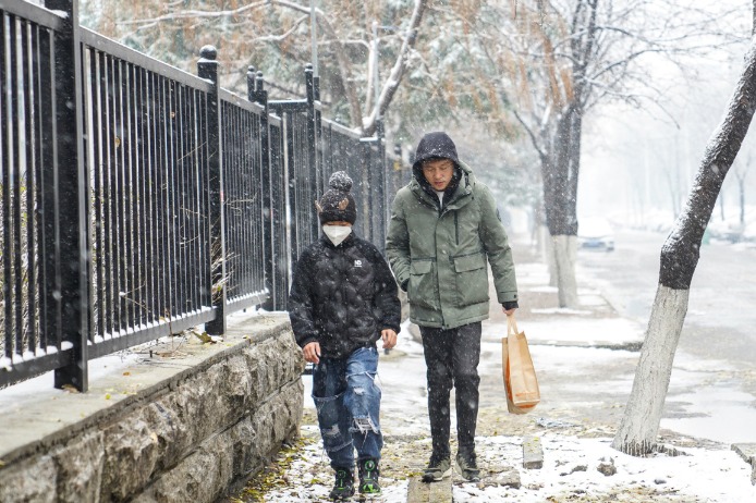 Snowfall hits parts of Jilin, NE China
