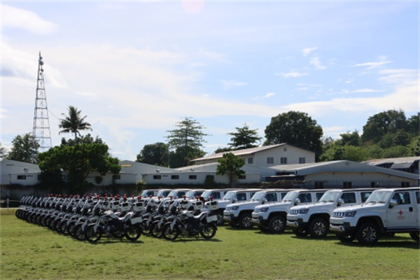 Solomon Islands receives China-aided police vehicles