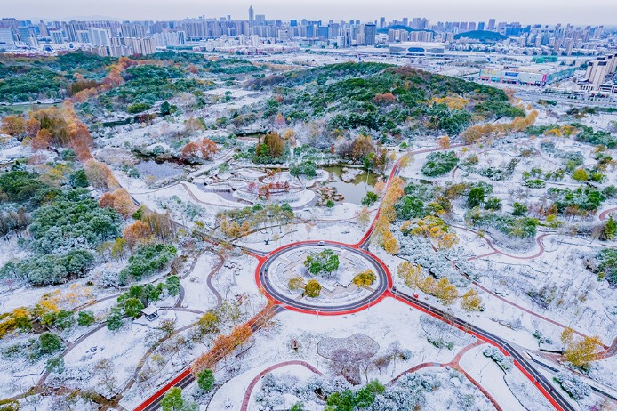 Wuhu welcomes first snowfall in 2022-23 winter