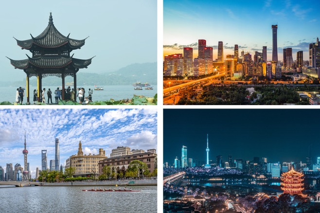 Top 10 Chinese cities by social development index