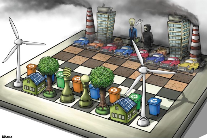 A green and low-carbon city or a polluted city?