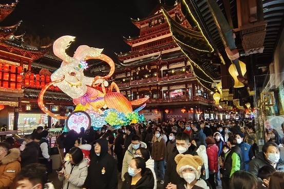 Bustling lantern festival unleashes consumption vitality in Shanghai