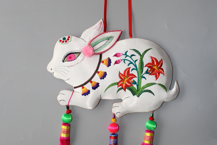 Yunnan Bai cloth scented sachet in the shape of a rabbit