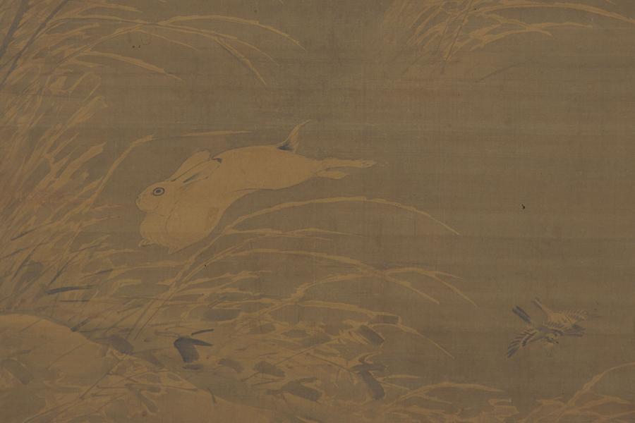 Hare and eagle depicted in Ming Dynasty painting