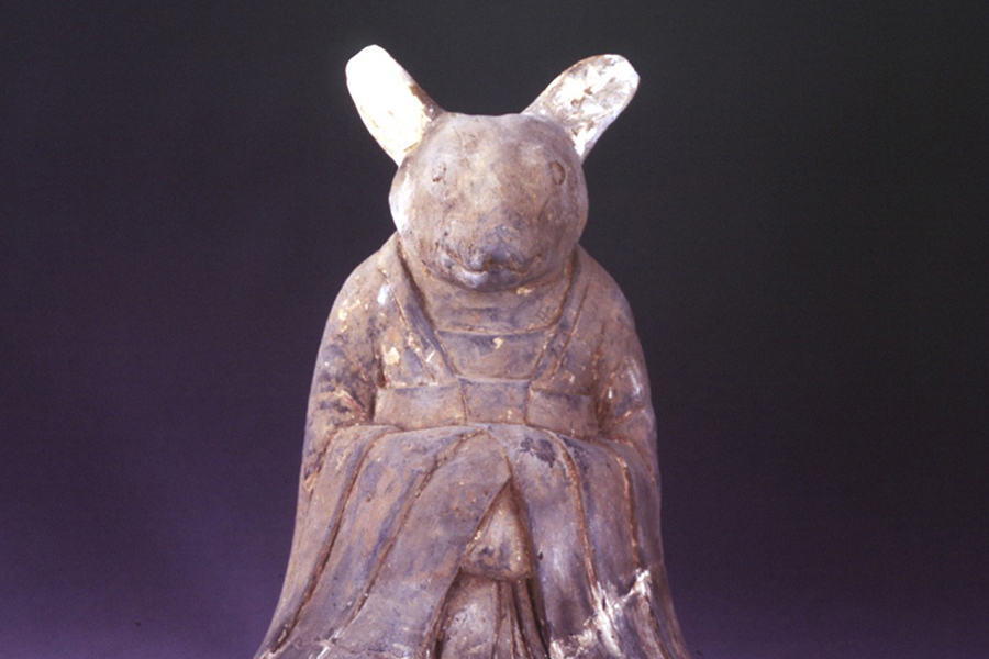 Rabbit-head pottery figurine from the Sui Dynasty