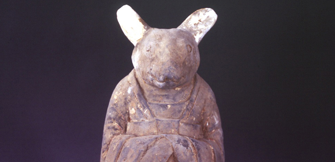 Rabbit-head pottery figurine from the Sui Dynasty