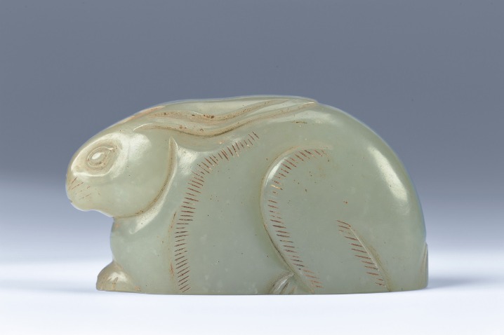 Hare-shaped jade paperweight from the Southern Song Dynasty