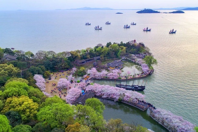 Taihu Lake in Wuxi boasts best water quality over 15 years