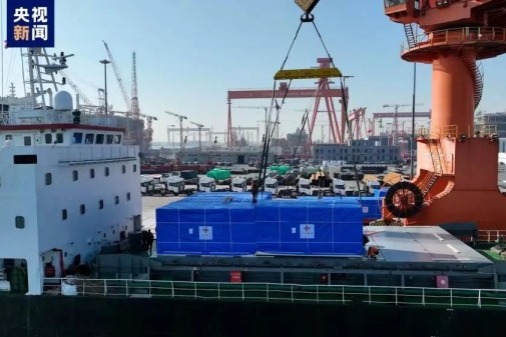 China-aided box houses to Syria shipped out