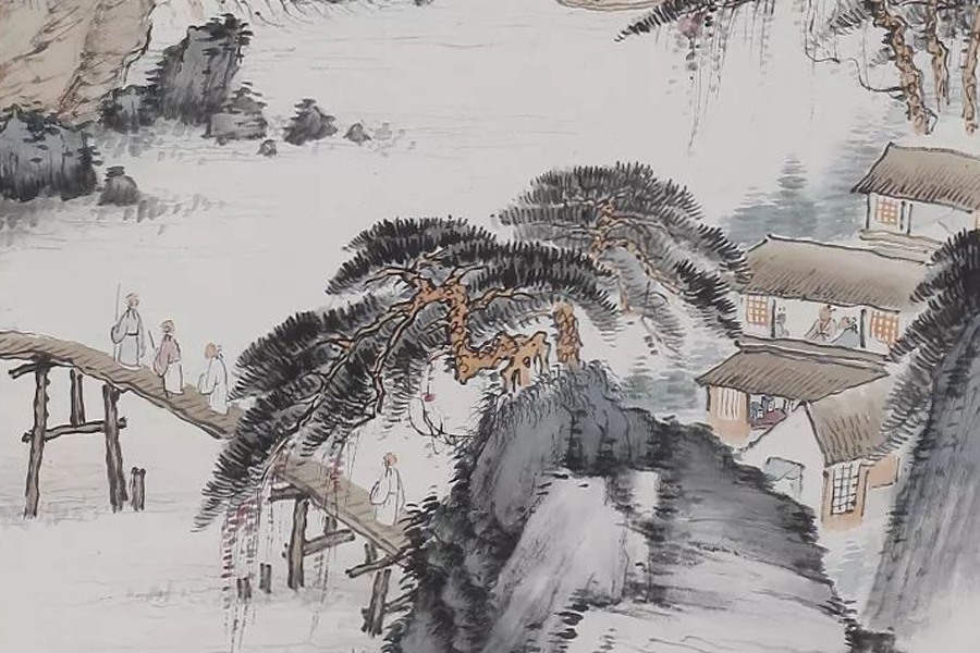 Landscape painting by modern artist Qian Songyan