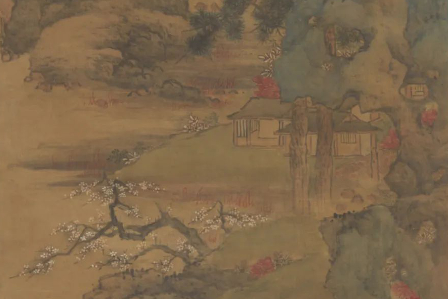 Qing Dynasty painting depicts a remote study