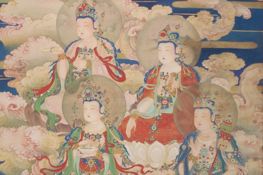 Beijing exhibit features Daoist and Buddhist figure paintings