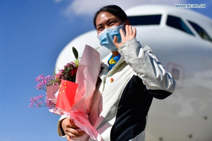 Medical assistance team from Qinghai leaves Hubei as epidemic subdued