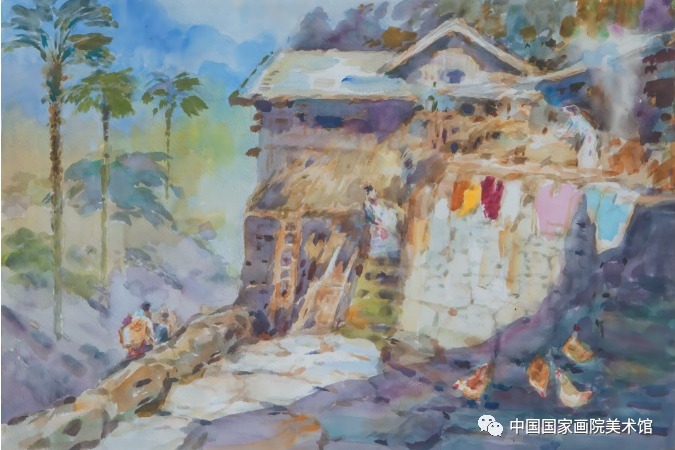Beijing exhibit reviews China’s watercolor art development after 1949