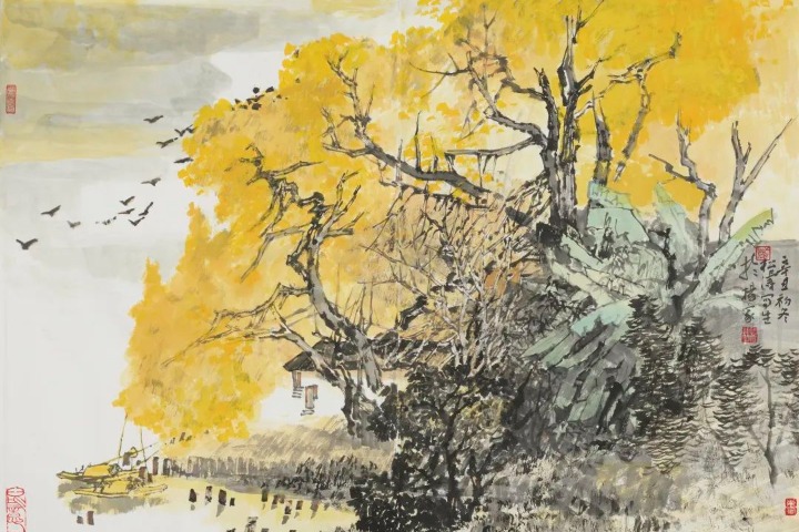 Zhejiang art exhibit presents ink paintings by local artist